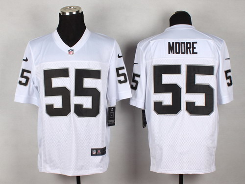 Nike Oakland Raiders #55 Sio Moore White Elite Jersey