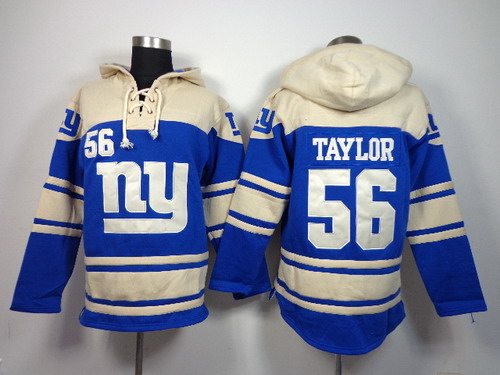 New York Giants #56 Lawrence Taylor 2014 Blue Hoodie