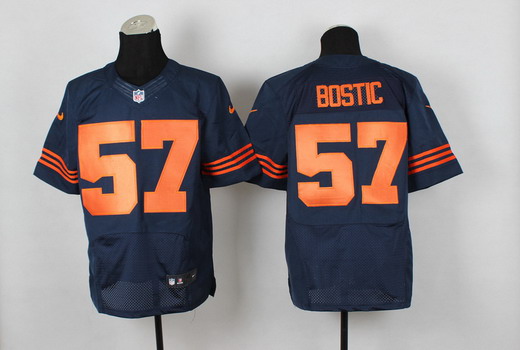 Nike Chicago Bears #57 Jon Bostic Blue With Orange Elite Jersey