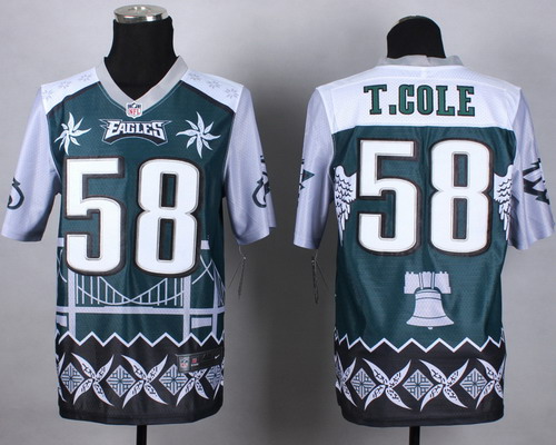 Nike Philadelphia Eagles #58 Trent Cole 2015 Noble Fashion Elite Jersey