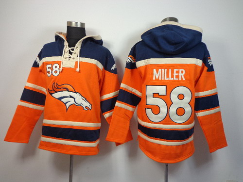 Denver Broncos #58 Von Miller 2014 Orange Hoodie