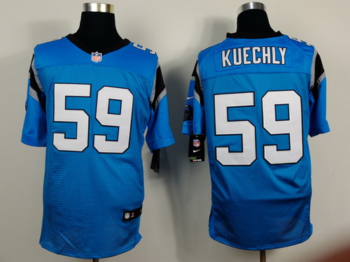 Nike Carolina Panthers #59 Luke Kuechly Light Blue Elite Jersey