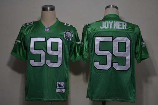 Philadelphia Eagles #59 Seth Joyner Light Green Throwback 99TH Jersey