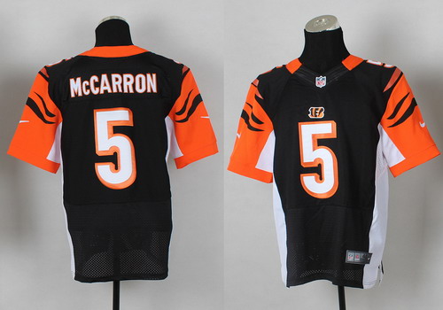 Nike Cincinnati Bengals #5 AJ McCarron Black Elite Jersey
