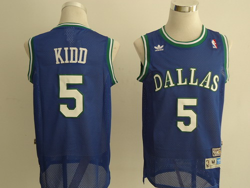 Dallas Mavericks #5 Jason Kidd Light Blue Swingman Throwback Jersey