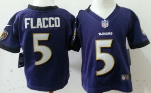 Nike Baltimore Ravens #5 Joe Flacco Purple Toddlers Jersey