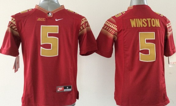 Florida State Seminoles #5 Jameis Winston 2014 Red Limited Kids Jersey