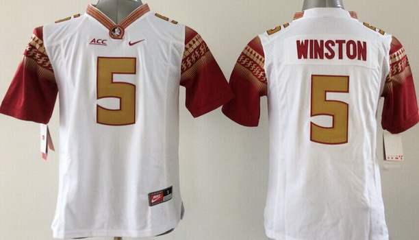 Florida State Seminoles #5 Jameis Winston 2014 White Limited Kids Jersey