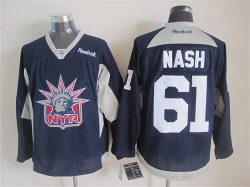 New York Rangers #61 Rick Nash 2014 NYR Training Navy Blue Jersey