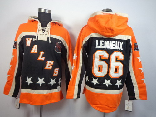 Old Time Hockey Pittsburgh Penguins #66 Mario Lemieux Black All-Star Hoodie