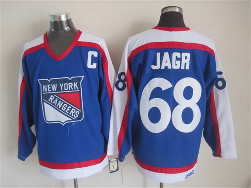 New York Rangers #68 Jaromir Jagr Light Blue With White Throwback CCM Jersey