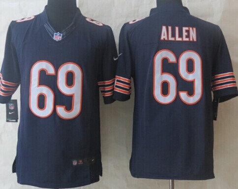 Nike Chicago Bears #69 Jared Allen Blue Limited Jersey