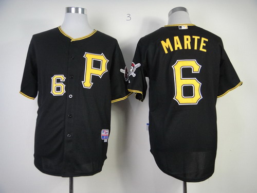 Pittsburgh Pirates #6 Starling Marte Black Jersey