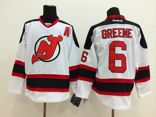 New Jersey Devils #6 Andy Greene White Jersey