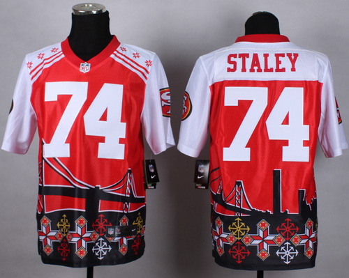 Nike San Francisco 49ers #74 Joe Staley 2015 Noble Fashion Elite Jersey