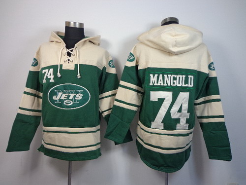 New York Jets #74 Nick Mangold 2014 Green Hoodie