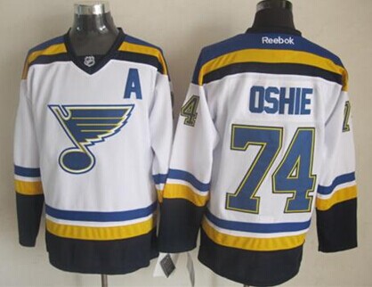 St. Louis Blues #74 T.J. Oshie 2014 White Jersey
