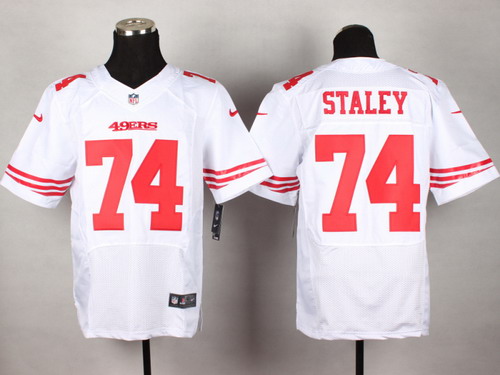 Nike San Francisco 49ers #74 Joe Staley White Elite Jersey