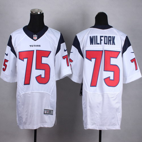 Nike Houston Texans #75 Vince Wilfork White Elite Jersey 