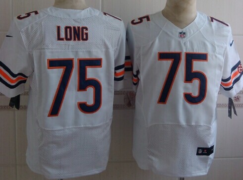 Nike Chicago Bears #75 Kyle Long White Elite Jersey