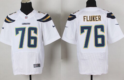 Nike San Diego Chargers #76  D. J. Fluker 2013 White Elite Jersey