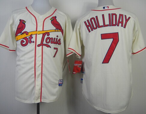 St. Louis Cardinals #7 Matt Holliday Cream Jersey