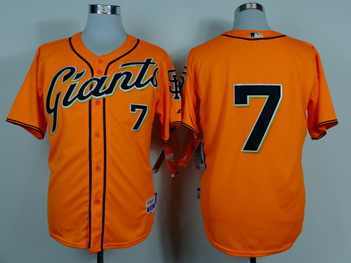 San Francisco Giants #7 Gregor Blanco Orange Jersey