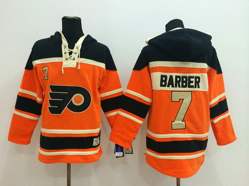 Old Time Hockey Philadelphia Flyers #7 Bill Barber 2012 Winter Classic Orange Hoodie