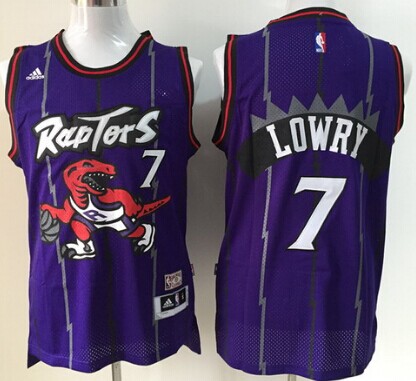 Toronto Raptors #7 Kyle Lowry Hardwood Classic Purple Swingman Jersey