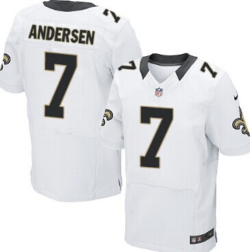 Nike New Orleans Saints #7 Morten Andersen White Elite Jersey