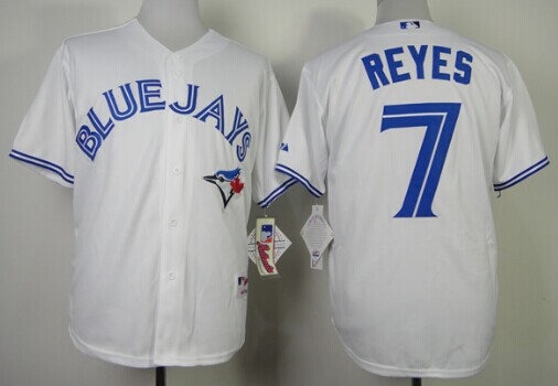 Toronto Blue Jays #7 Jose Reyes White Jersey