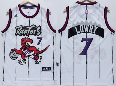 Toronto Raptors #7 Kyle Lowry Hardwood Classic White Swingman Jersey