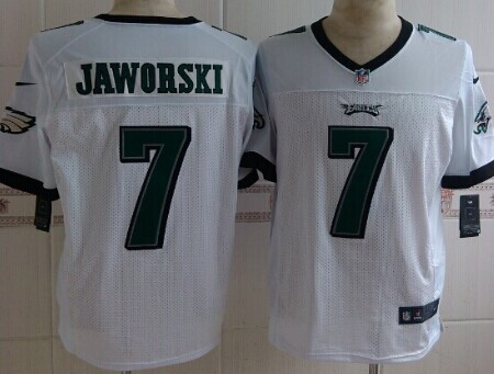 Nike Philadelphia Eagles #7 Ron Jaworski White Elite Jersey