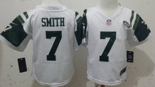 Nike New York Jets #7 Geno Smith White Toddlers Jersey