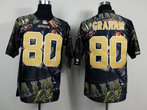 Nike New Orleans Saints #80 Jimmy Graham 2014 Fanatic Fashion Elite Jersey
