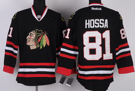 Chicago Blackhawks #81 Marian Hossa Black Jersey