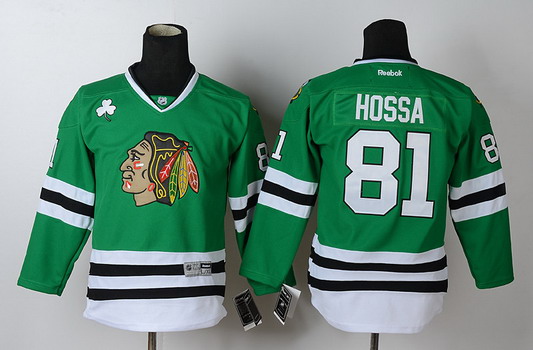 Chicago Blackhawks #81 Marian Hossa Green Kids Jersey