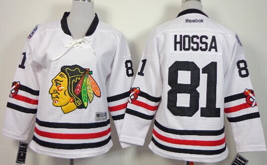 Chicago Blackhawks #81 Marian Hossa 2015 Winter Classic White Kids Jersey