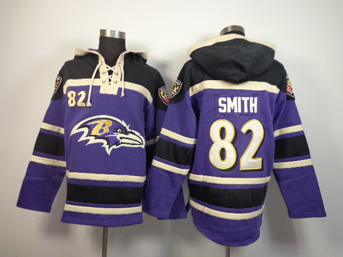 Baltimore Ravens #82 Torrey Smith 2014 Purple Hoodie