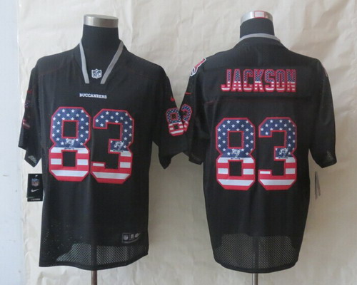 Nike Tampa Bay Buccaneers #83 Vincent Jackson 2014 USA Flag Fashion Black Elite Jersey