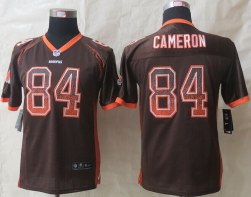 Nike Cleveland Browns #84 Jordan Cameron Drift Fashion Brown Kids Jersey