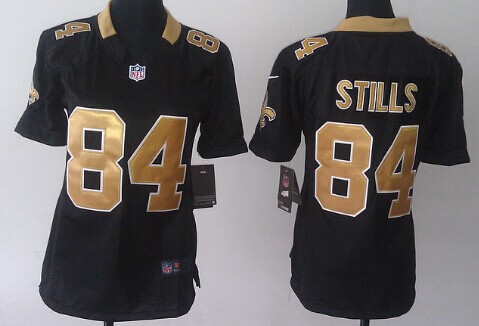 Nike New Orleans Saints #84 Kenny Stills Black Game Womens Jersey