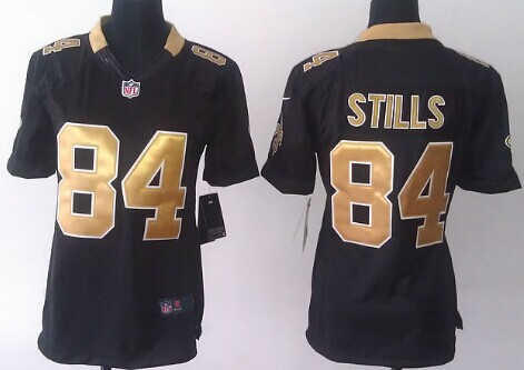 Nike New Orleans Saints #84 Kenny Stills Black Limited Womens Jersey