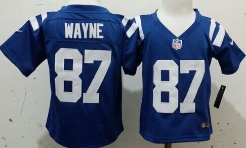 Nike Indianapolis Colts #87 Reggie Wayne Blue Toddlers Jersey