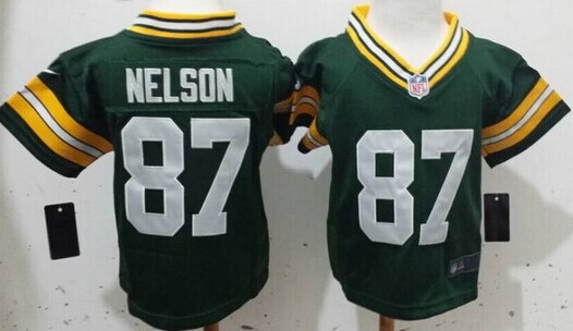 Nike Green Bay Packers #87 Jordy Nelson Green Toddlers Jersey