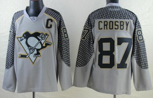 Pittsburgh Penguins #87 Sidney Crosby Charcoal Gray Jersey