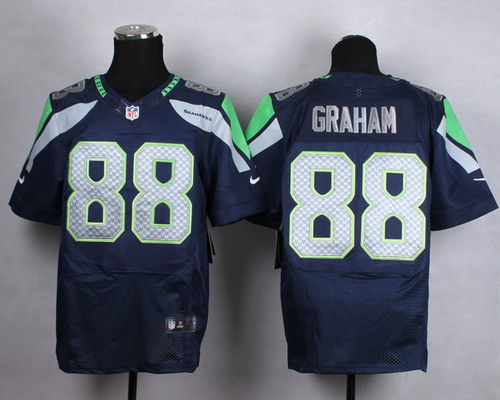 Nike Seattle Seahawks #88 Jimmy Graham Navy Blue Elite Jersey