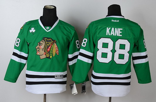 Chicago Blackhawks #88 Patrick Kane Green Kids Jersey