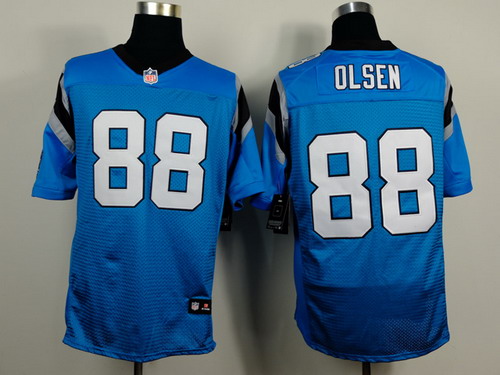 Nike Carolina Panthers #88 Greg Olsen Light Blue Elite Jersey