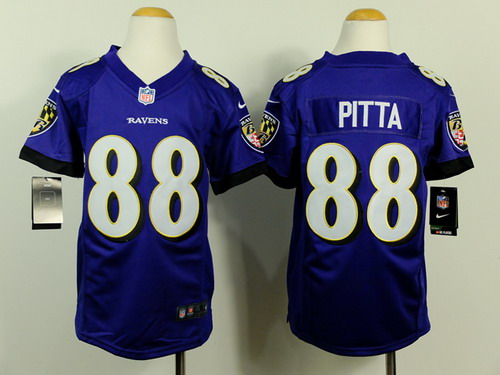 Nike Baltimore Ravens #88 Dennis Pitta 2013 Purple Game Kids Jersey